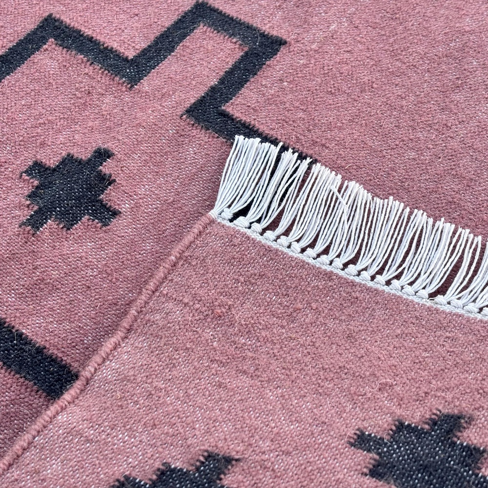 Handmade Multicolor Wool Dhurrie Vintage For Home